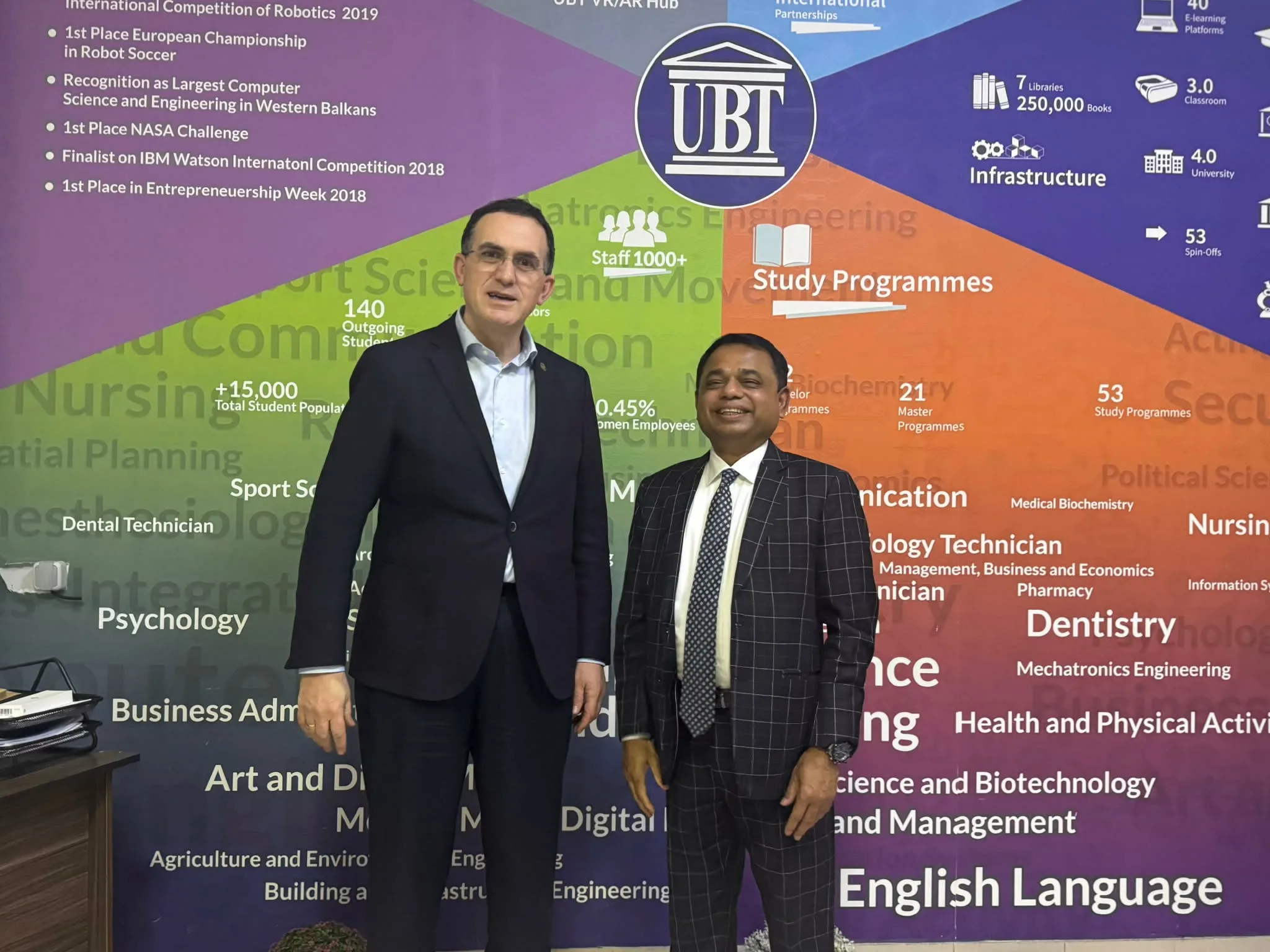 Rektori Hajrizi priti delegacion nga Bangladeshi në UBT