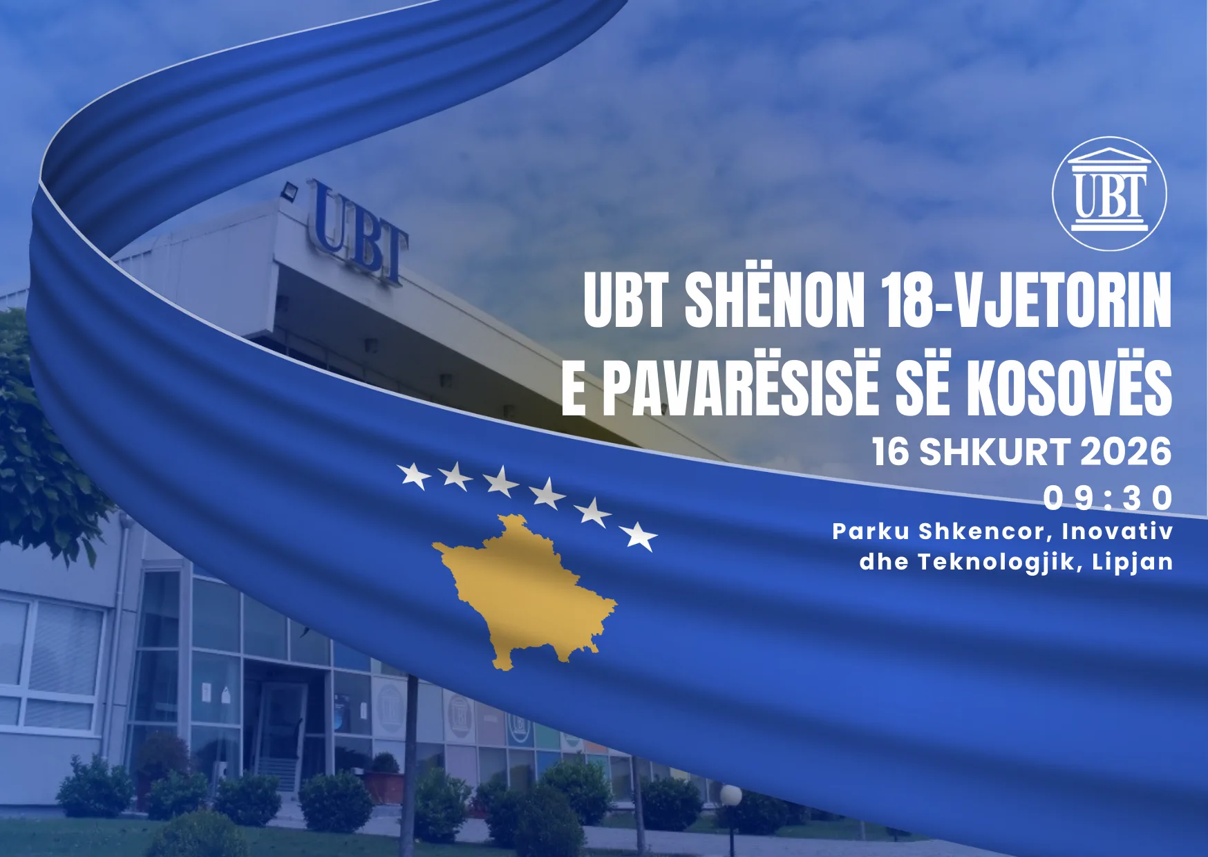 UBT organizon aktivitet solemn për nder të 18-vjetorit të Pavarësisë