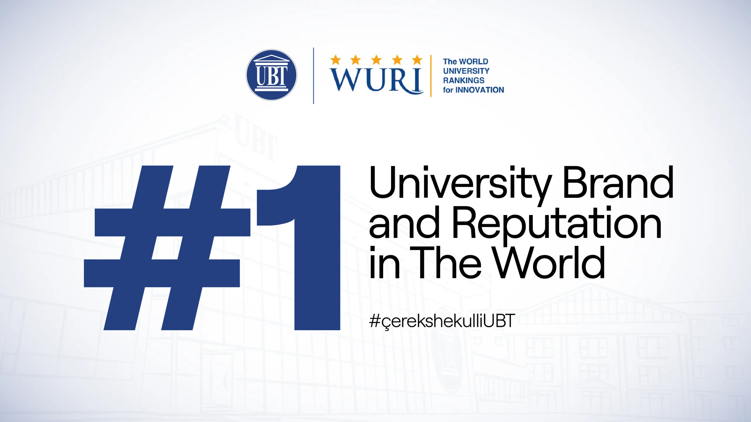 Historike: UBT, në 25-vjetorin e themelimit, renditet i pari në botë për reputacionin universitar në WURI 2026