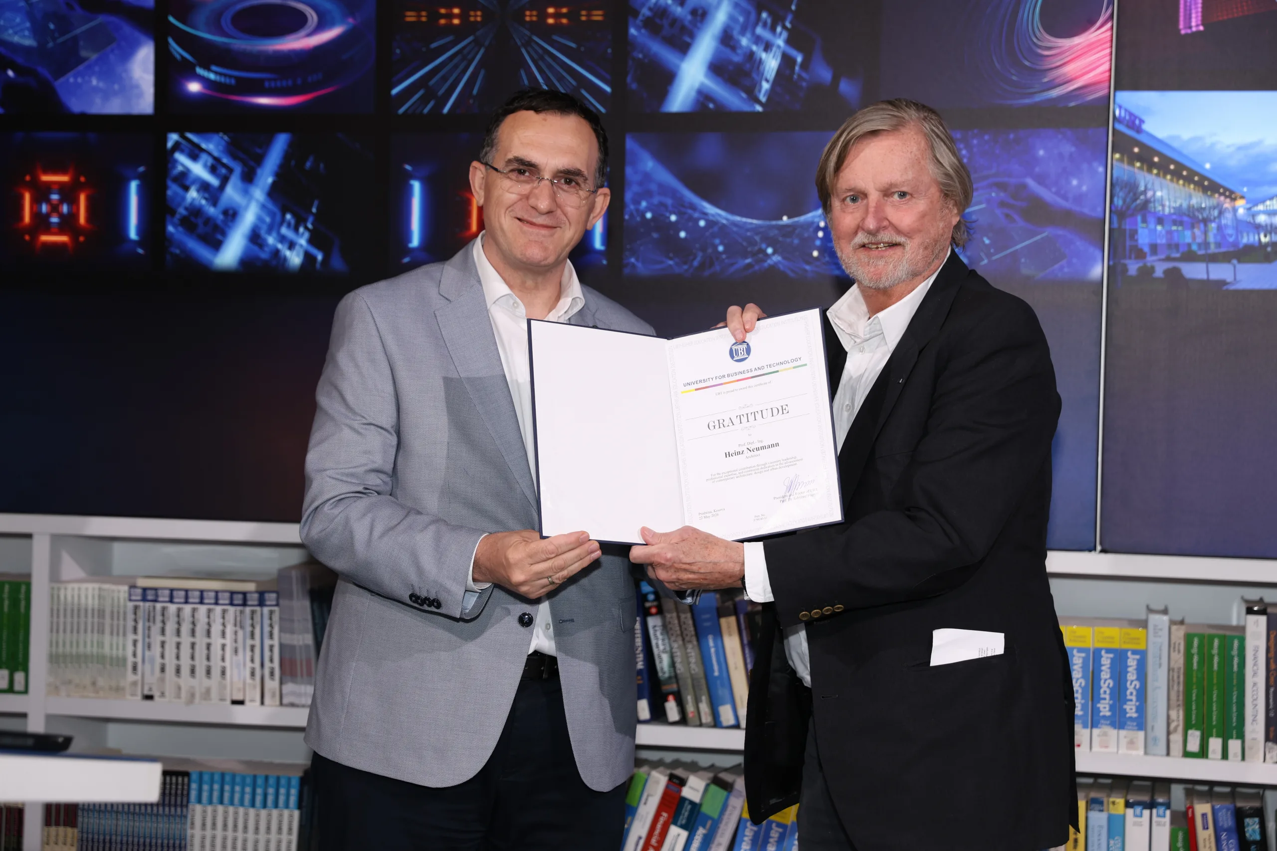 UBT Honors Austrian Architect Heinz Neumann for His Contribution to Contemporary Architecture