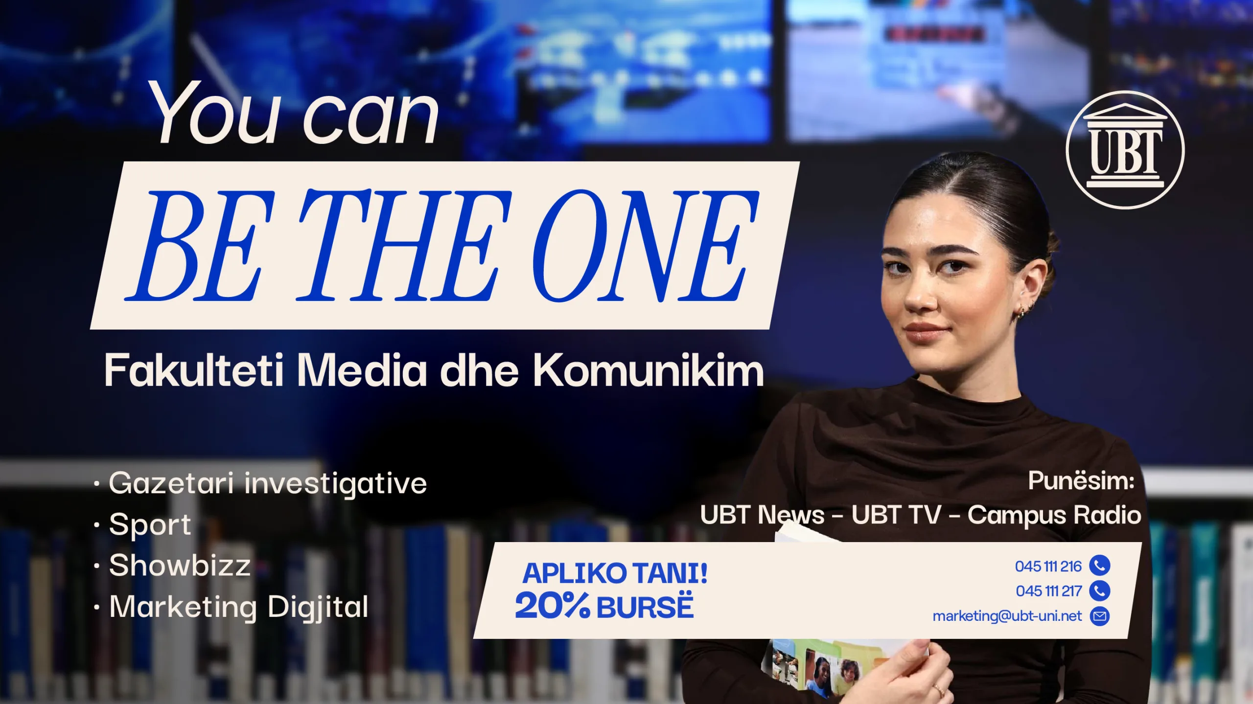 Fakulteti Media dhe Komunikim në UBT lanson platformën “BE THE ONE”