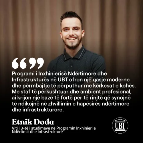 Etnik Doda - Inxhinieri e Ndërtimit dhe Infrastrukturë