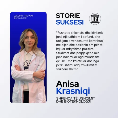 Anisa Krasniqi - Shkenca të Ushqimit dhe Bioteknologji