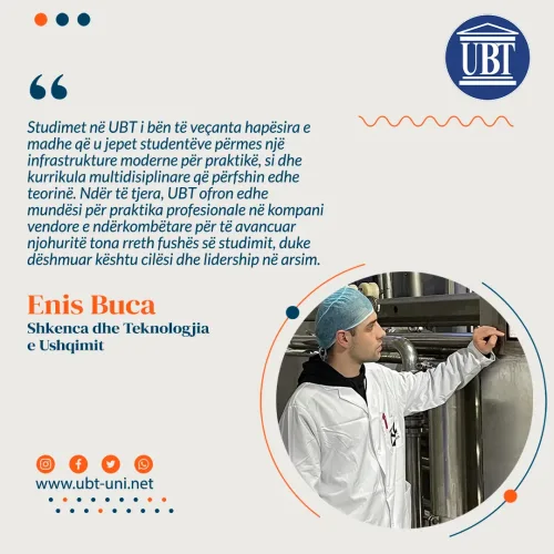 Enis Buca - Shkenca dhe Teknologjia e Ushqimit 