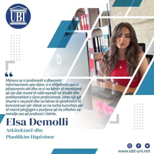 Elsa Demolli - Arkitekturë dhe Planifikim Hapësinor 
